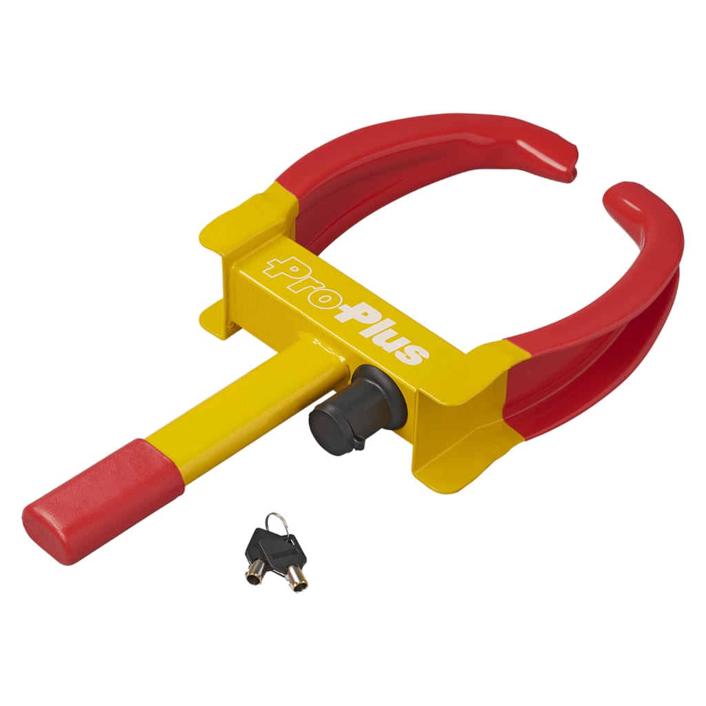 ProPlus Wheel Clamp Universal Max. Båndbredde 26,5 cm gul rød