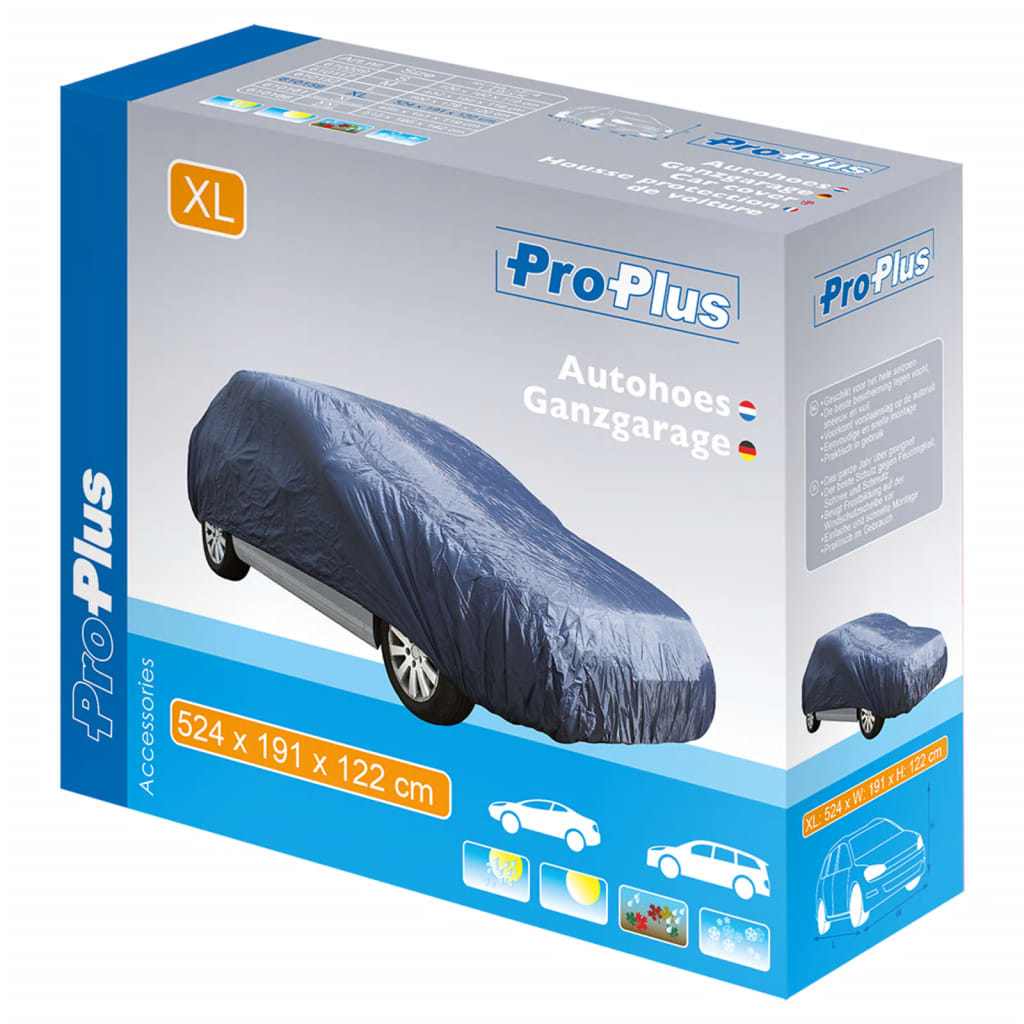 ProPlus Autohoes XL 524x191x122 cm mørkeblå