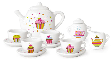 Porcelæn cupcake te sæt