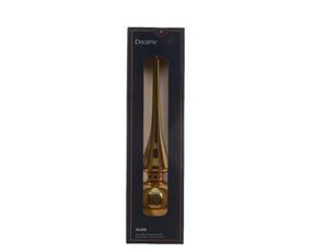 Decoris peak glas glans lys guld dia6x26cm