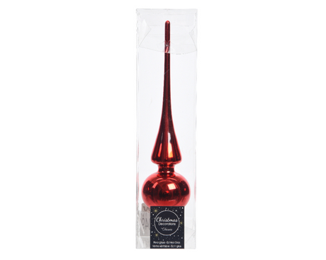 Decoris peak glasglans julerød dia6x26cm