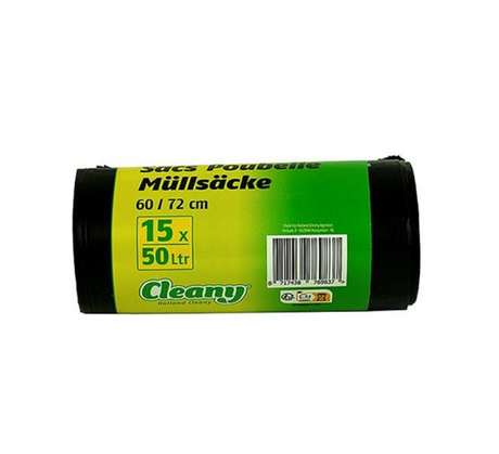 Produkter affaldssække 50 liter sort 15 stk