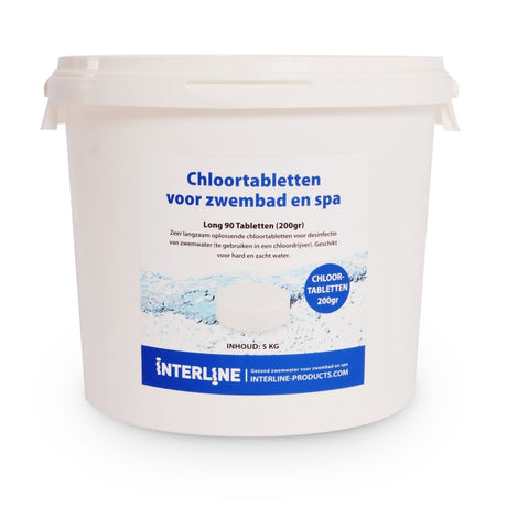 Interline swimmingpool lang 90 200 gram klortabletter 5 kg