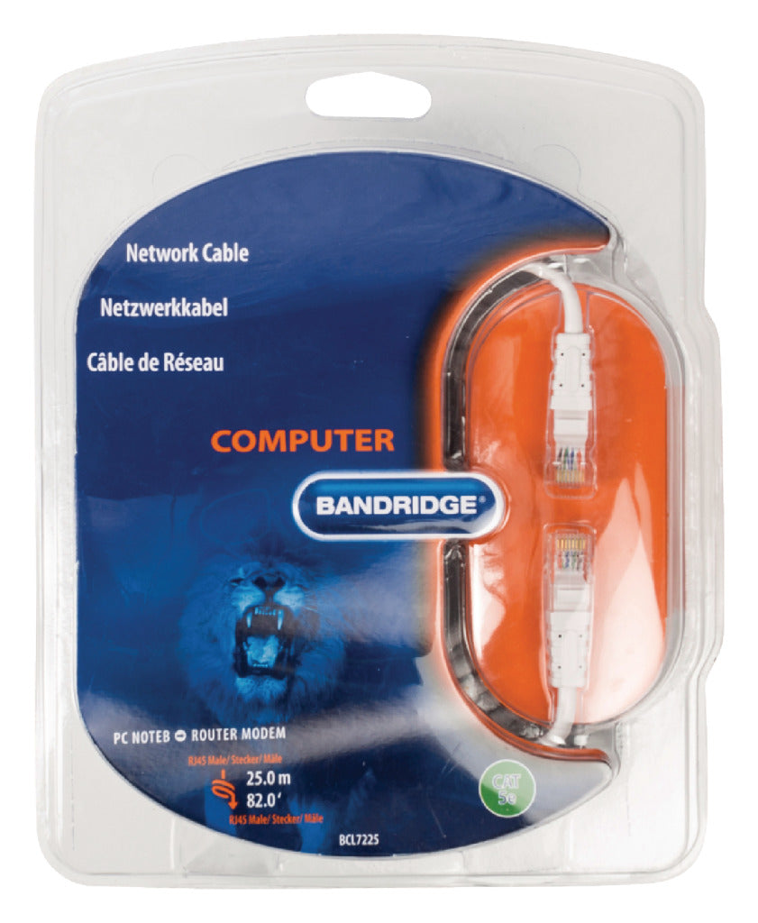Bandridge bcl7225 multimedie netværkskabel 25,0 m