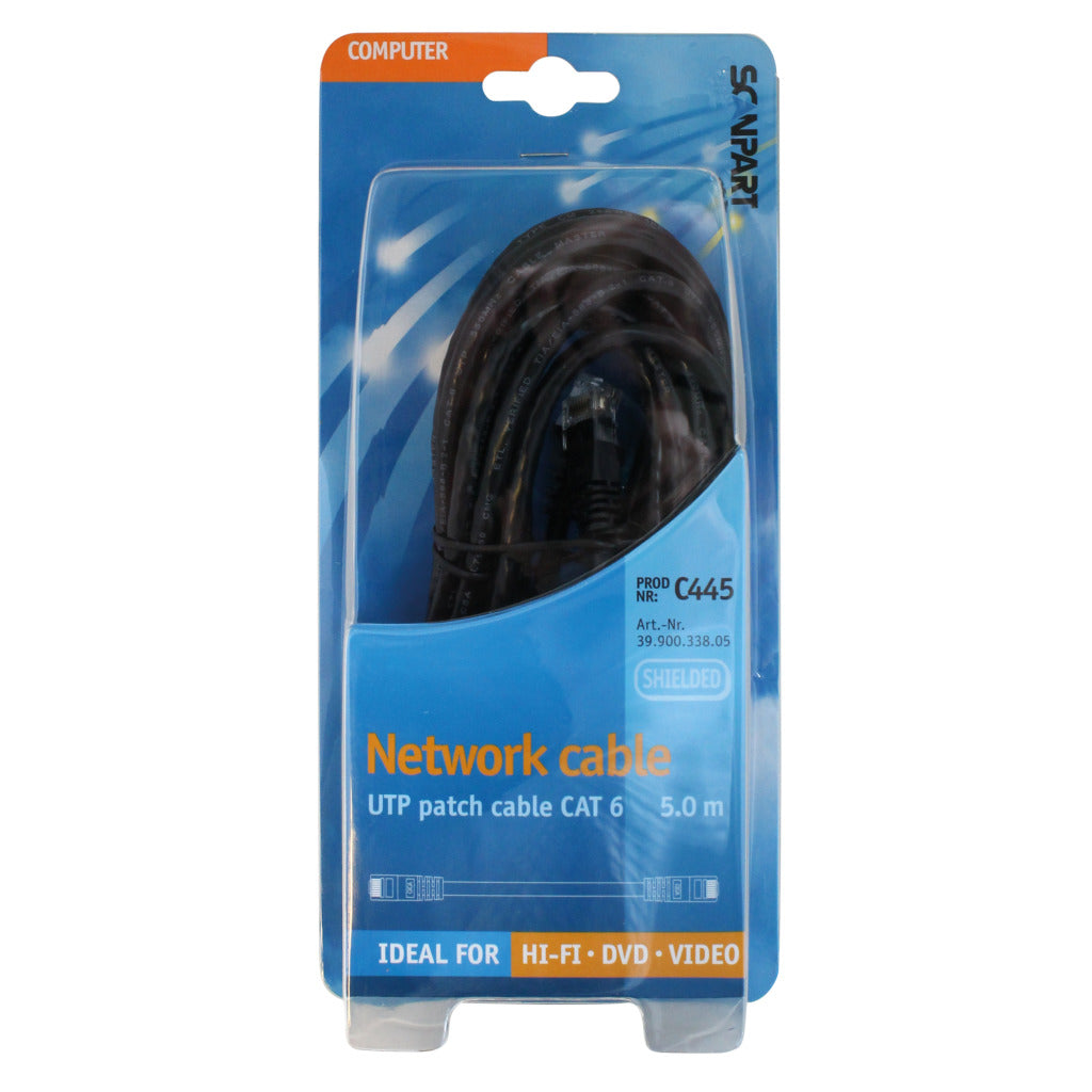 Scanpart c445 netværkskabel cat5e (utp) 5,0m