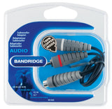 Bandridge bal4600 subwoofer kabel 2x rca han - rca hun 0,20 m blå