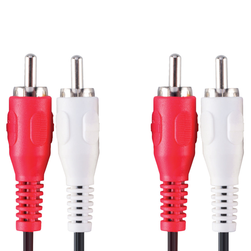 Bandridge val4202 stereo lydkabel 2x RCA han - 2x RCA han 2,00 m sort