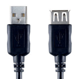 Bandridge USB 2.0 en han til USB 2.0 en hun 2 m sort
