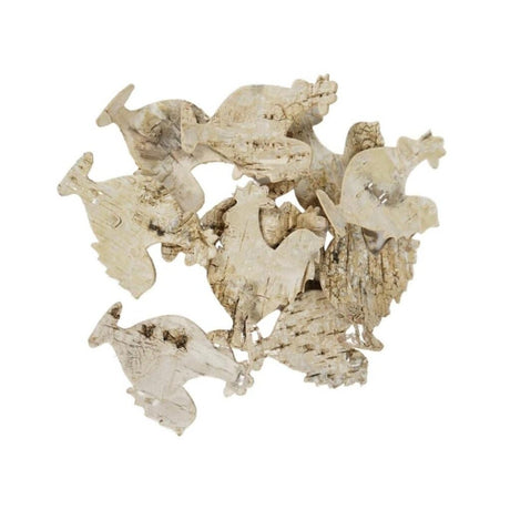 Andre mærker kyllingefigurer lavet af naturlig bark 8 cm 24 stk