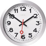 Nexttime station – vægur bordur – 19 cm – børstet aluminium – hvid
