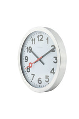 Nexttime station – vægur bordur – 19 cm – børstet aluminium – hvid