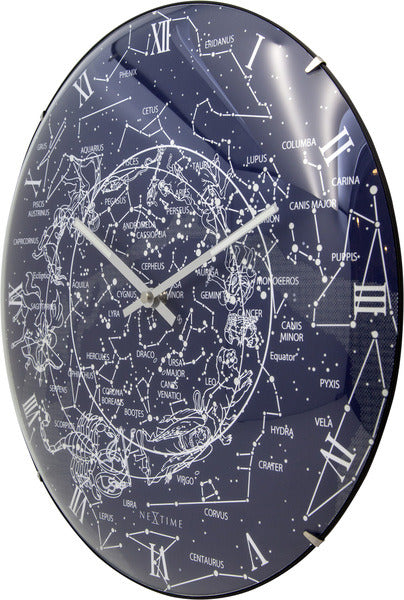 Næste gang ne-3165 vægur dia. 35 cm, konvekst glas, 'mælkevejskuppel'