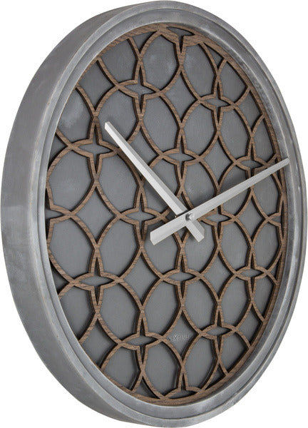 Næste gang ne-3212br vægur dia. 39,5 cm, polyresin træ, grå