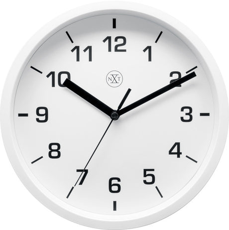 Nexttime nx-7321wi vægur nxt diameter 20cm plast hvid, hvid urskive