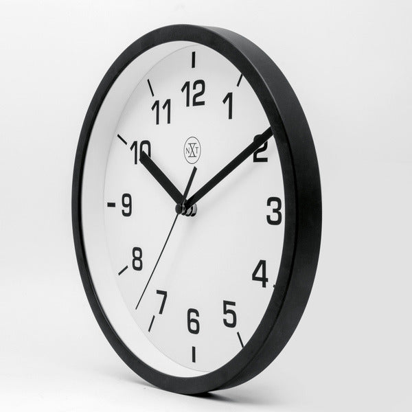 Nexttime nx-7321zw vægur nxt diameter 20cm plast sort, hvid urskive