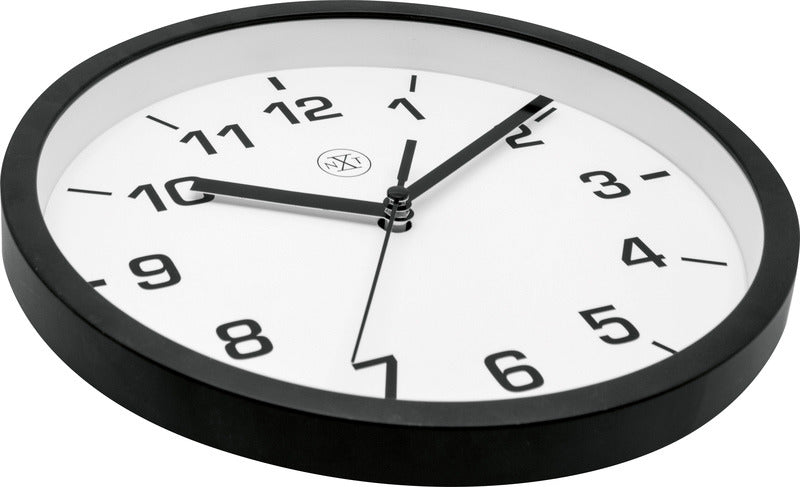 Nexttime nx-7321zw vægur nxt diameter 20cm plast sort, hvid urskive