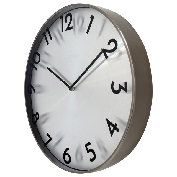 Nextime ne-3289gs metal vægur - 40 cm - lydløst ur - metal - refleksion