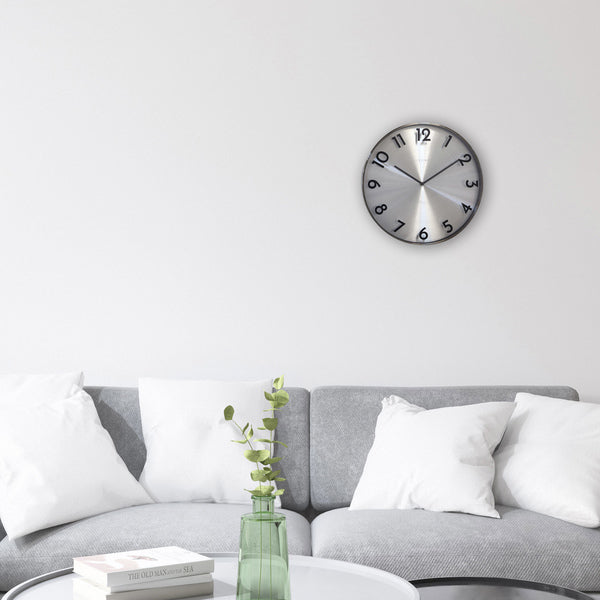 Nextime ne-3289gs metal vægur - 40 cm - lydløst ur - metal - refleksion