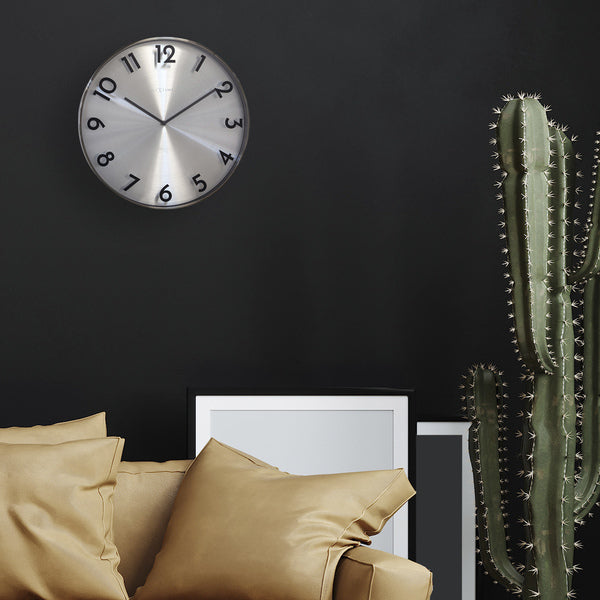 Nextime ne-3289gs metal vægur - 40 cm - lydløst ur - metal - refleksion