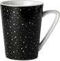 Hollandsk rose loft sort og hvid krus sort med glitter 31 cl