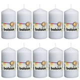 Bolsius Bolsius stollen stearinlys 10 pcs 120x58 mm hvid
