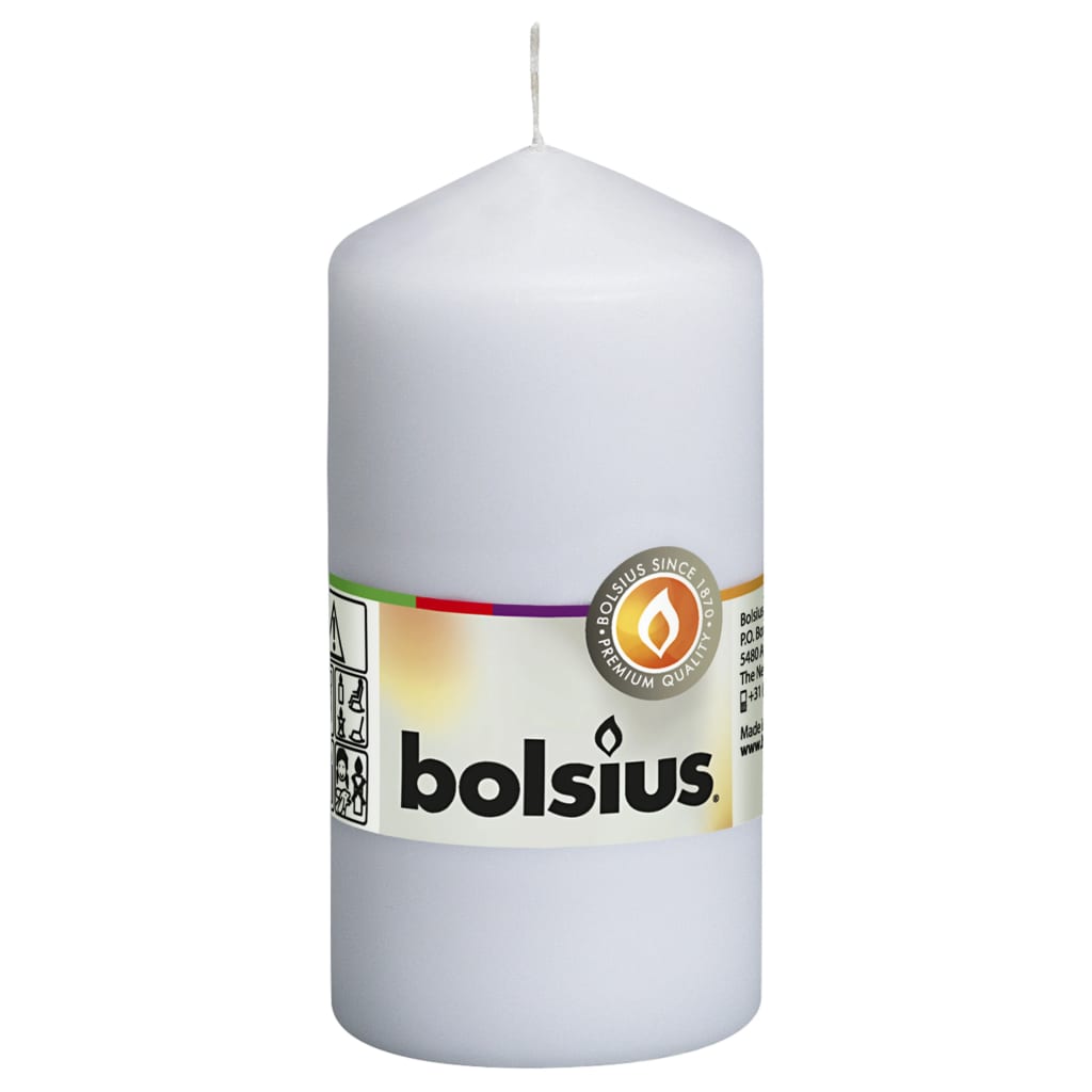 Bolsius Bolsius stollen stearinlys 10 pcs 120x58 mm hvid