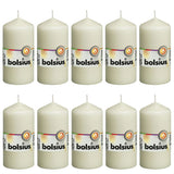 Bolsius Bolsius Stub Candles 10 PCS 120x58 mm elfenben