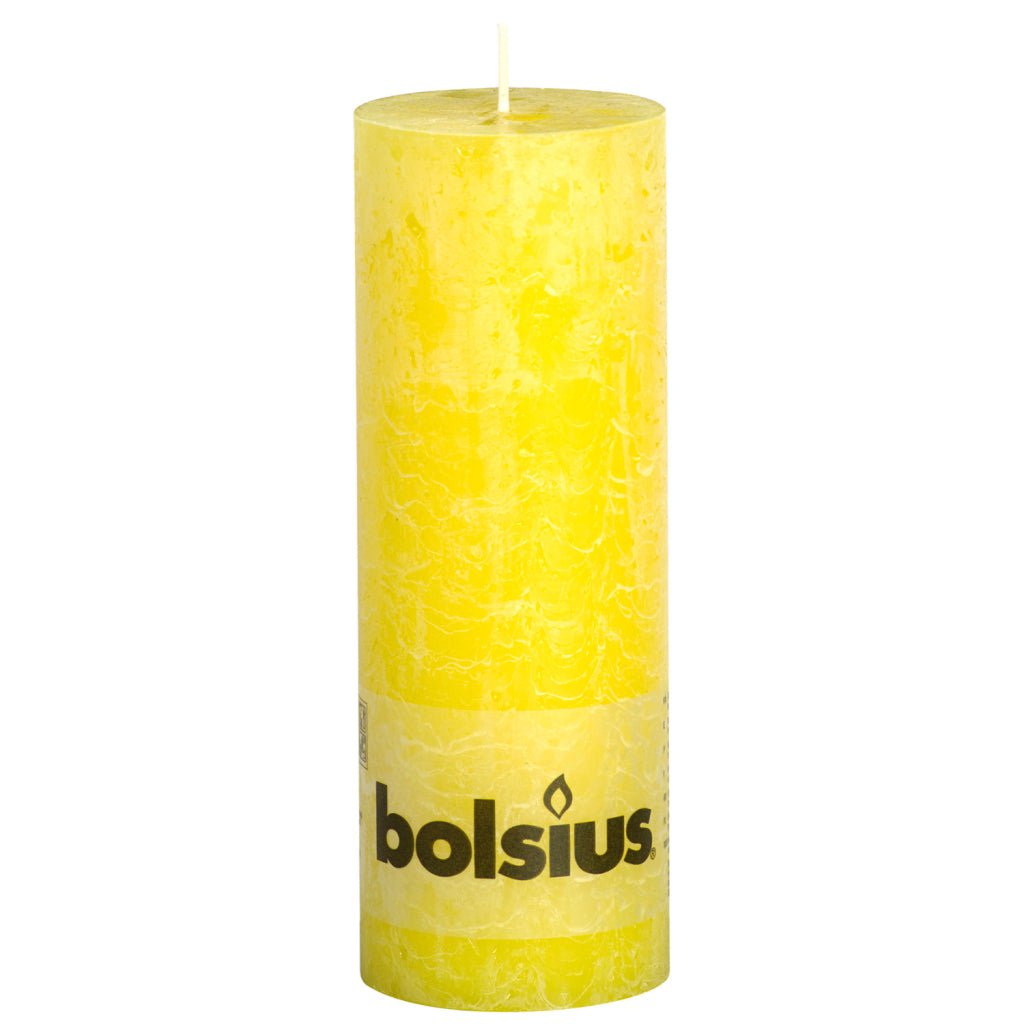 Bolsius søjlelys 19x6,8 cm gul