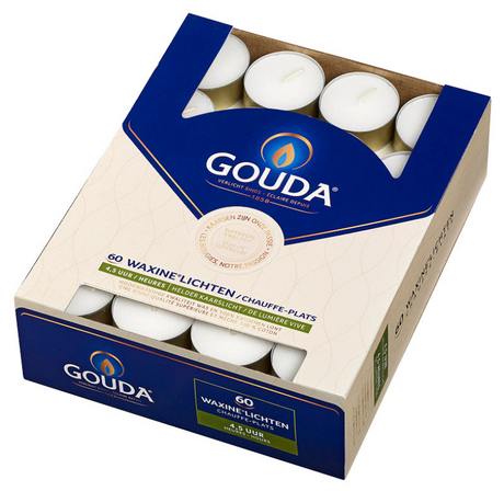 Gouda vokslys 4,5 timers æske a 60 stk wit
