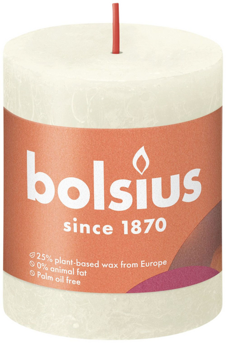 Bolsius shine kollektion rustik søjlelys 80 68 blød perle - blød perle
