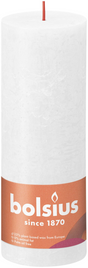Bolsius shine kollektion rustik søjlelys 190 68 cloudy white - cloudy white