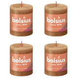 Bolsius Bolsius Stollen Shine 4 St Rustic 80x68 Mm Spice Brown