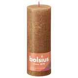 Bolsius Bolsius Stollen Shine 4 St Rustiek 190x68 mm Spice Brown