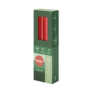 Bolsius gotische kaars 245 24 8 stuks - rood