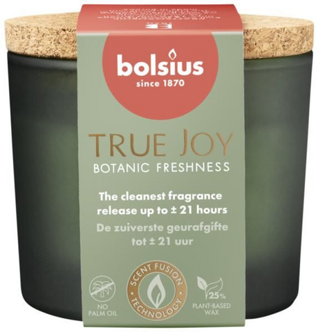 Bolsius duftglas + låg 66 83 botaniske friske