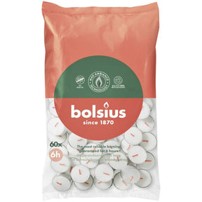 Bolsius fyrfadslys – 6 timers brændetid – pose med 60 stk