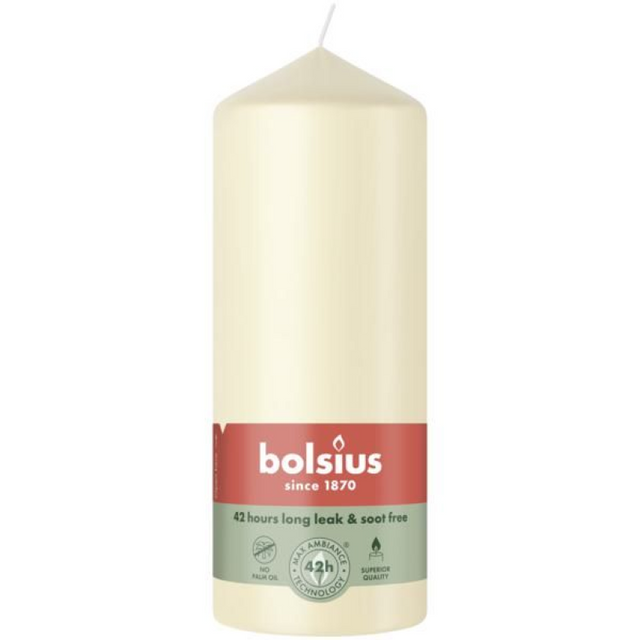 Bolsius søjlelys 150 58 blød perle