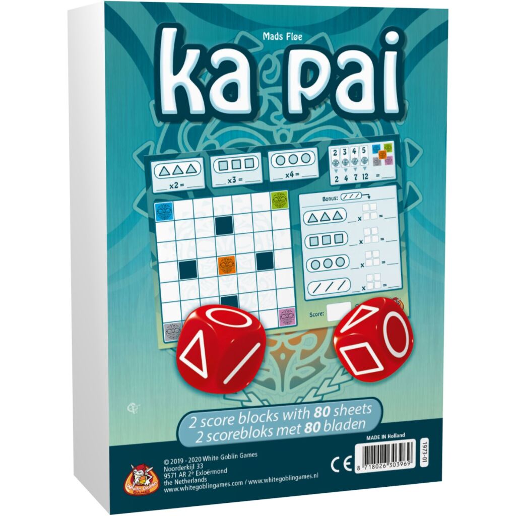 White goblin spil ka pai scorepad
