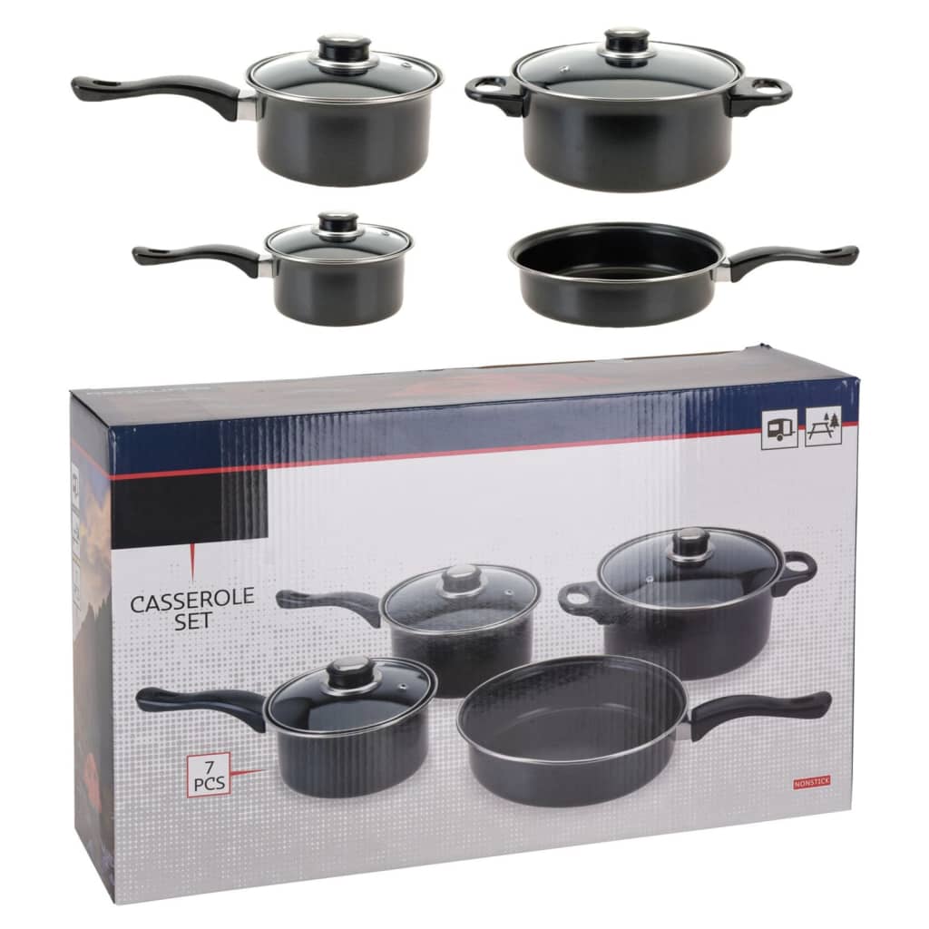 Fremragende Houseware Houseware 7-delt kogepande Sæt anti-stick-belægning