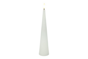 Countryfield led kegelkaars rustiek 5x5x25cm - wit