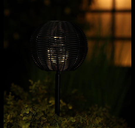 Countryfield solar tafellamp op voet onora zwart 8x12x30cm