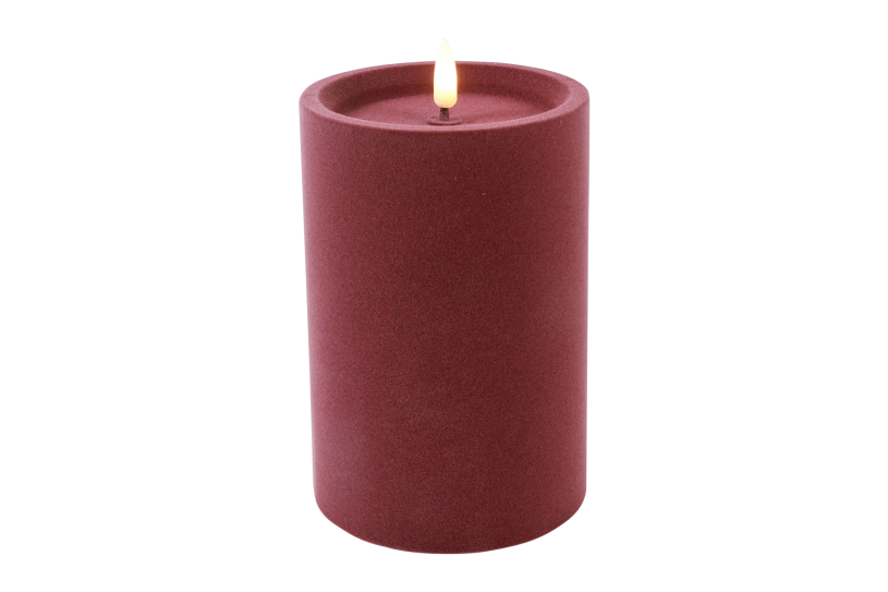 Countryfield led stompkaars velvet m 10x10x15cm - roze