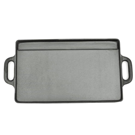 Vidaxl grillplade støbejern dobbelt -sidet 38x23 cm 2 m
