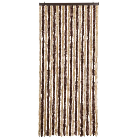 Vidaxl Fly Curtain 90x220 cm Chenille Beige og lysebrun