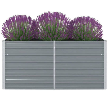 Vidaxl planter hævet 160x80x77 cm galvaniseret stålgrå