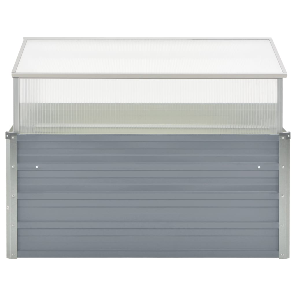 Vidaxl Tuinkas 100x100x85 cm galvaniseret stålgrå