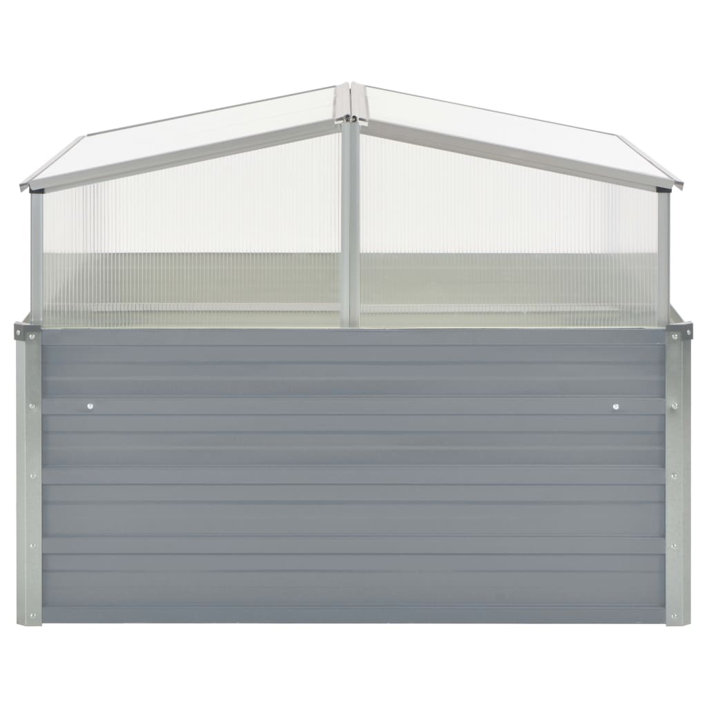 Vidaxl Tuinkas 100x100x85 cm galvaniseret stålgrå