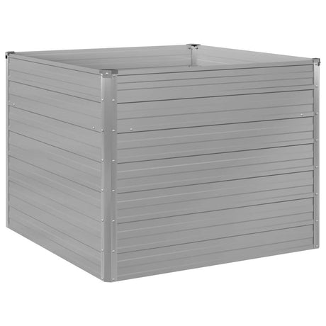 Vidaxl Planter hævet 100x100x77 cm galvaniseret stålgrå