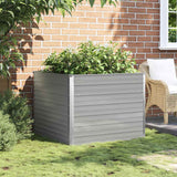Vidaxl Planter hævet 100x100x77 cm galvaniseret stålgrå