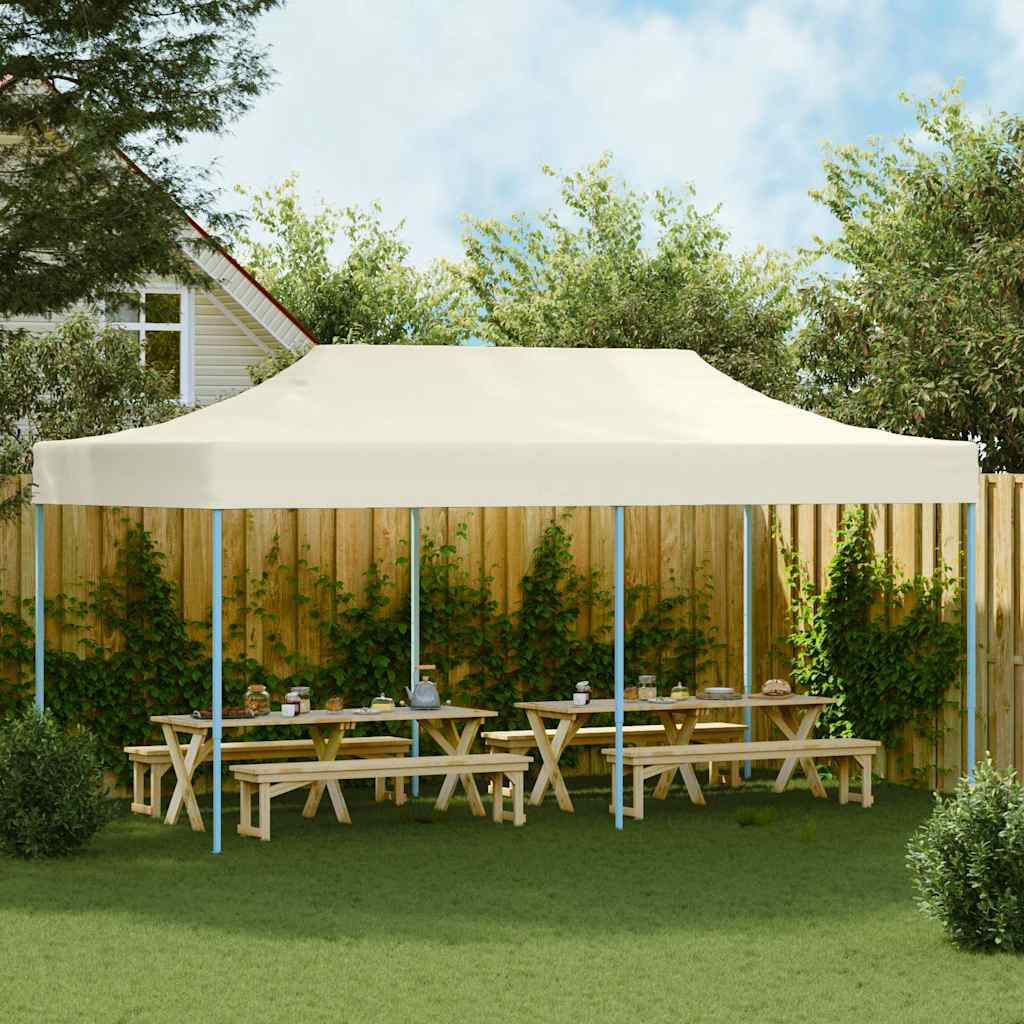 Vidaxl foldet telt pop-up 3x6 m creme hvid